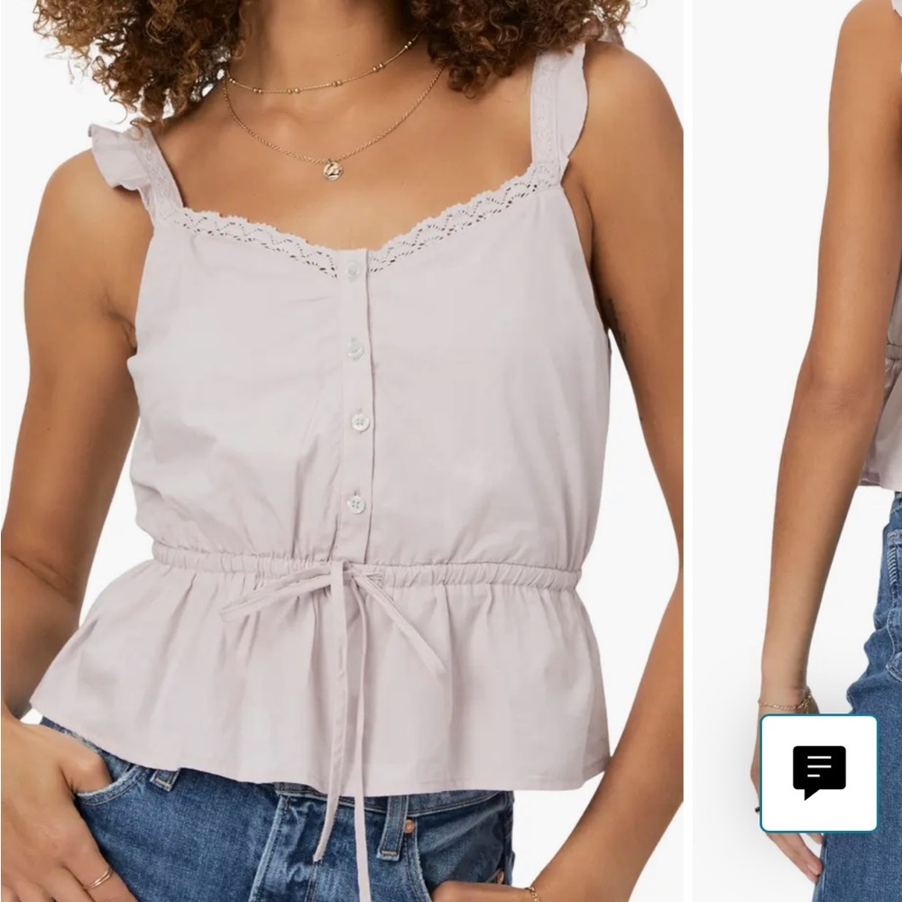 PAIGE Marsa peplum Sleeveless Blouse